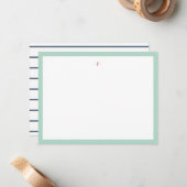 最初の赤く白い濃紺のストライプのなモダンを選抜して下さい ノートカード (正面/裏面インサイチュ)