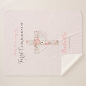 最初の赤面ピンクフローラのクロス名 シェルパブランケット (正面(横))