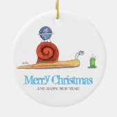 最初の連絡エイリアンとカタツムリ。 セラミックオーナメント (裏面)