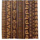 最初の部族の民族的なシームレスなパターン。 シャワーカーテン (正面)