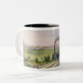 最初の鉄道の開始 ツートーンマグカップ (正面左)