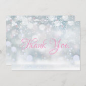 最初の雪の結晶 ありがとうございます サンキューカード (正面/裏面)