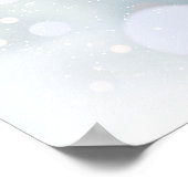 最初の雪の結晶　冬のウェディング　ウェルカムサイン ポスター (角)