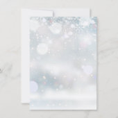 最初の雪の花と緑の葉のベイビーシャワーの詩 サンキューカード (裏面)