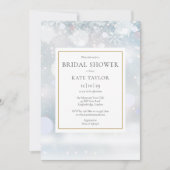 最初の雪の花びら ブライダルシャワー 招待状 (正面)