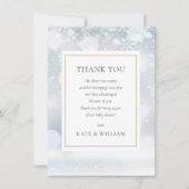 最初の雪の赤ちゃんシャワーの詩 サンキューカード (正面)