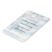 最初の雪片の日付の保存 マグネット (左側)