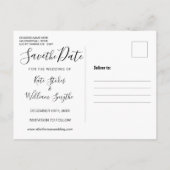 最初の雪片カレンダー日付の保存 案内ポストカード (裏面)