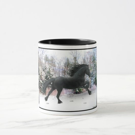 「最初の雪走」 マグカップ (中央)