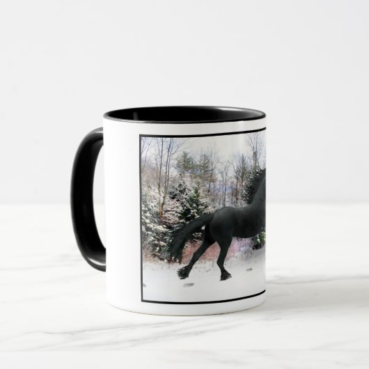 「最初の雪走」 マグカップ (正面左)