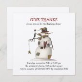 最初の霜·雪だるまとクロウ 招待状 (正面/裏面)