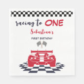 最初の1つの子供の誕生日にレース スタンダードランチョンナプキン (正面)