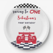 最初の1つの子供の誕生日にレース ペーパープレート (正面)