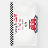 最初の1つの子供の誕生日にレース 横断幕 (縦)