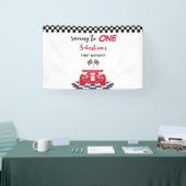 最初の1つの子供の誕生日にレース 横断幕 (トレードショー)