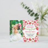 最初の1歳の誕生日パーティーの写真 ポストカード (スタンド正面)