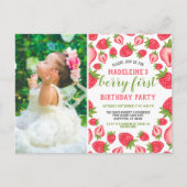 最初の1歳の誕生日パーティーの写真 ポストカード (正面)