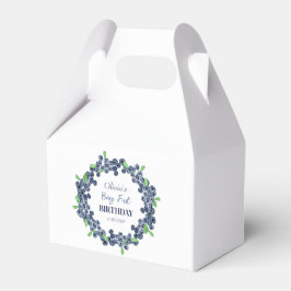 最初の1歳の誕生日パーティー 青いブルーベリーの赤ちゃんの女の子 フェイバーボックス