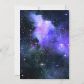 最初の1歳の誕生日 宇宙飛行士 銀河 惑星 招待状 (裏面)