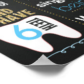 最初の1番目の誕生日の黒板サイン紙吹雪金ゴールド ポスター (角)