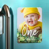 最初の1素朴エレガントな誕生日クラシック写真 マグネット