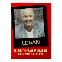 最初の40年が最も難しい誕生日カード