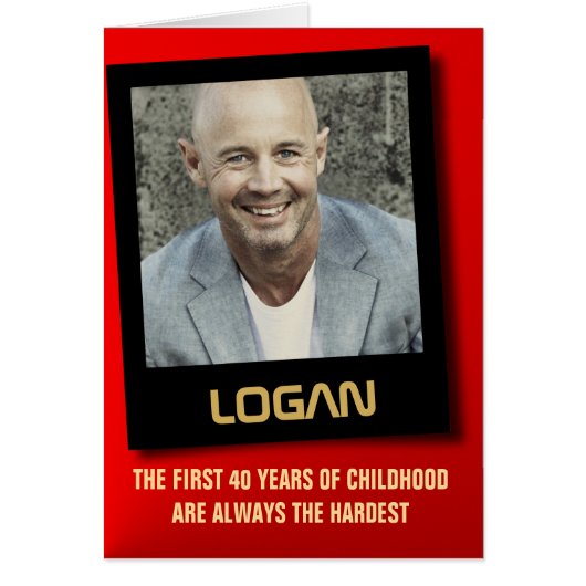 最初の40年が最も難しい誕生日カード (正面)