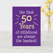 最初の50年の幼少期のグリーティングカード カード (黄色い花)