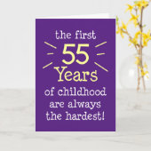 最初の55年の幼少期のグリーティングカード カード (黄色い花)