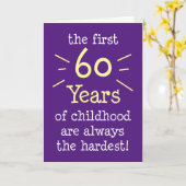 最初の60年の幼少期のグリーティングカード カード (黄色い花)