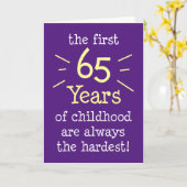 最初の65年の幼少期のグリーティングカード カード (黄色い花)