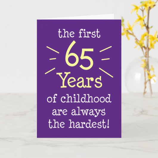 最初の65年の幼少期のグリーティングカード カード (黄色い花)