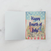 最初の7月4日ヴィンテージグリーティングカード カード (内部)