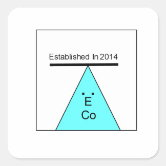 最初のEロゴ スクエアシール