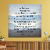 最初のKJV聖書の聖句 キャンバスプリント (インサイチュ (リビング))