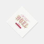 最初のNoel Baby Girl Christmas Baby Shower スタンダードカクテルナプキン (角)