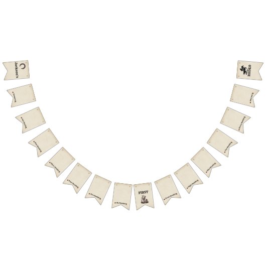 最初のRodeo Bunting Bannerの毎月のマイルストーン バンティングフラッグ (全)