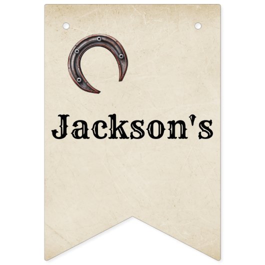 最初のRodeo Bunting Bannerの毎月のマイルストーン バンティングフラッグ (第1の旗)