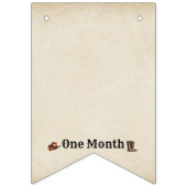 最初のRodeo Bunting Bannerの毎月のマイルストーン バンティングフラッグ (第3の旗)