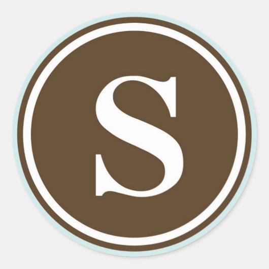 最初のSのモノグラムの円の手紙のシールのパーティの記念品 ラウンドシール