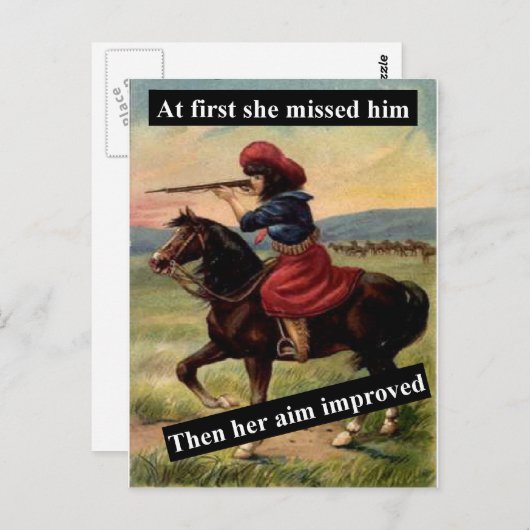 最初は彼女は彼恋しく思を呼んだ。その後彼女の目的は改善された ポストカード (正面/裏面)