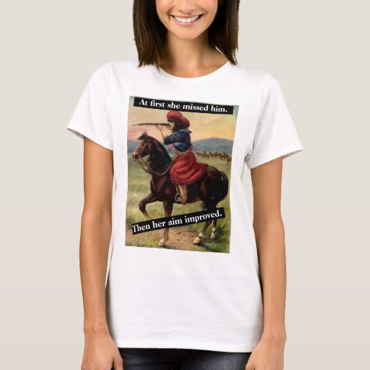 最初は彼女は彼恋しく思を呼んだ。その後彼女の目的は改善された Tシャツ (正面)