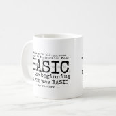 最初はBASIC.wだった コーヒーマグカップ (正面左)