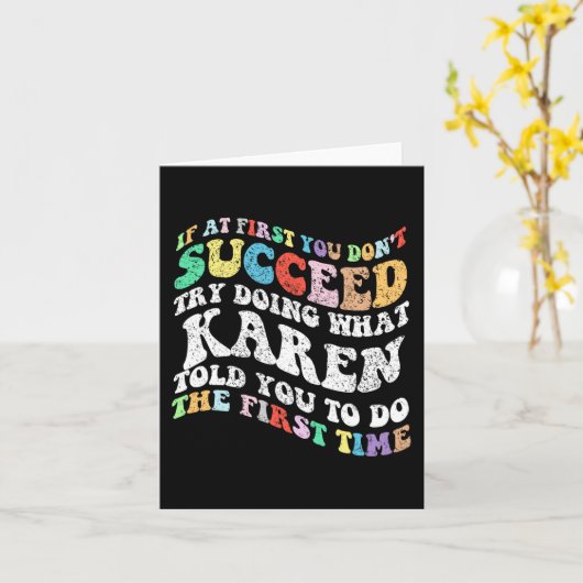 最初もしはカレンが何をしようとしても成功しない カード (黄色い花)