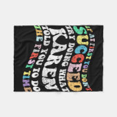 最初もしはカレンが何をしようとしても成功しない フリースブランケット (正面(横))