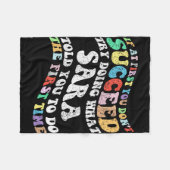 最初もしはサラが何をしようとしても成功しない フリースブランケット (正面(横))