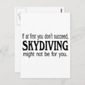 最初もしはスカイダイビングに成功しないかもしれない… ポストカード (正面/裏面)