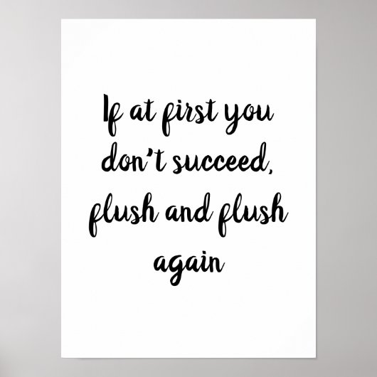 最初もしは成功しない、洗い流し浴室 ポスター (正面)