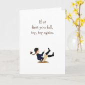 「最初もしは秋して、もう一度やってみよう。」 馬術 カード (黄色い花)