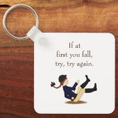 「最初もしは秋して、もう一度やってみよう。」 馬術 キーホルダー (正面)